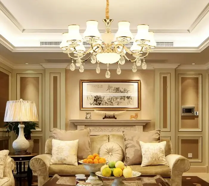 Европейская Современная Минималистичная домашняя хрустальная люстра для