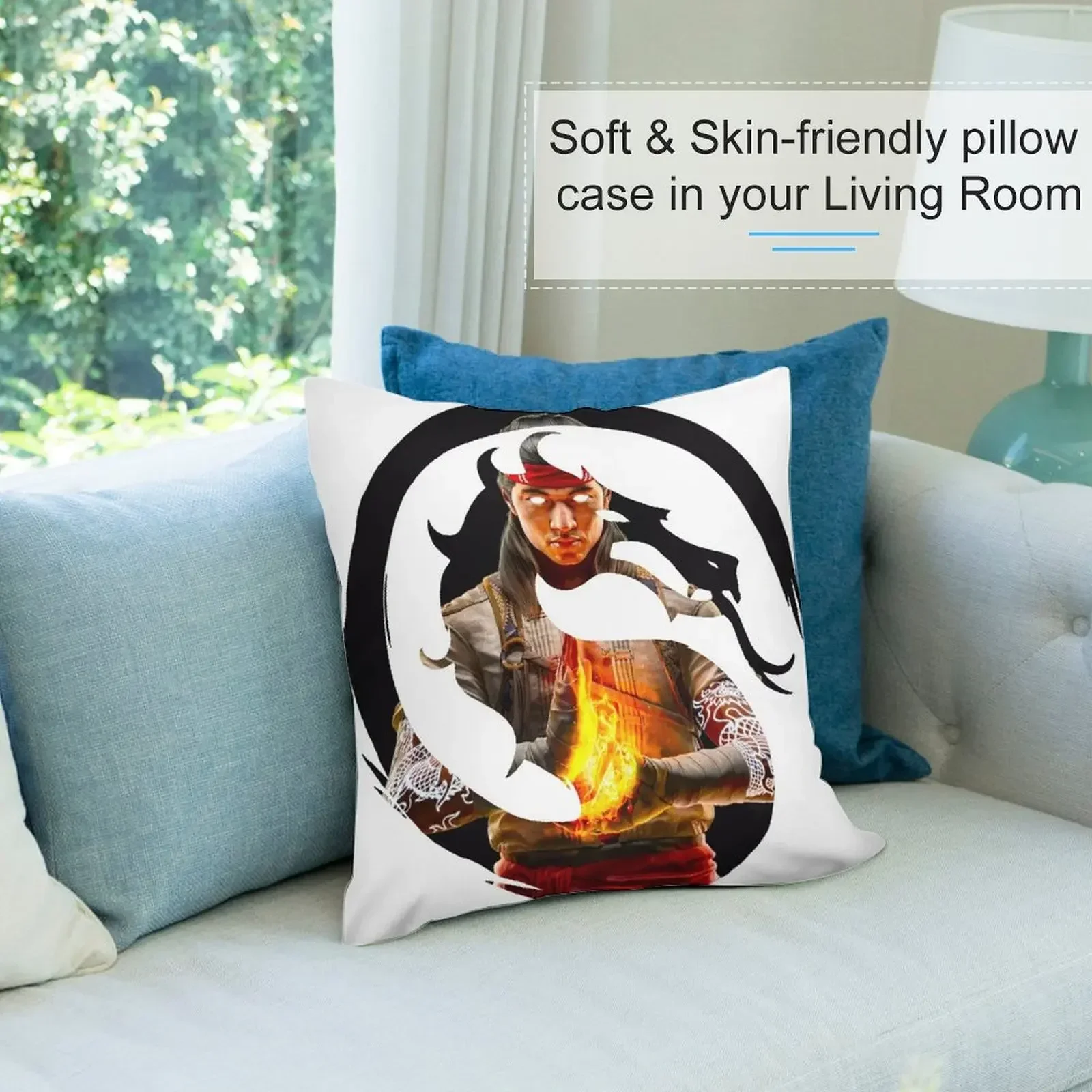 Фото Mortal Kombat Fire God Liu Kang декоративная подушка Рождественские наволочки Чехлы для диванной подушки №4