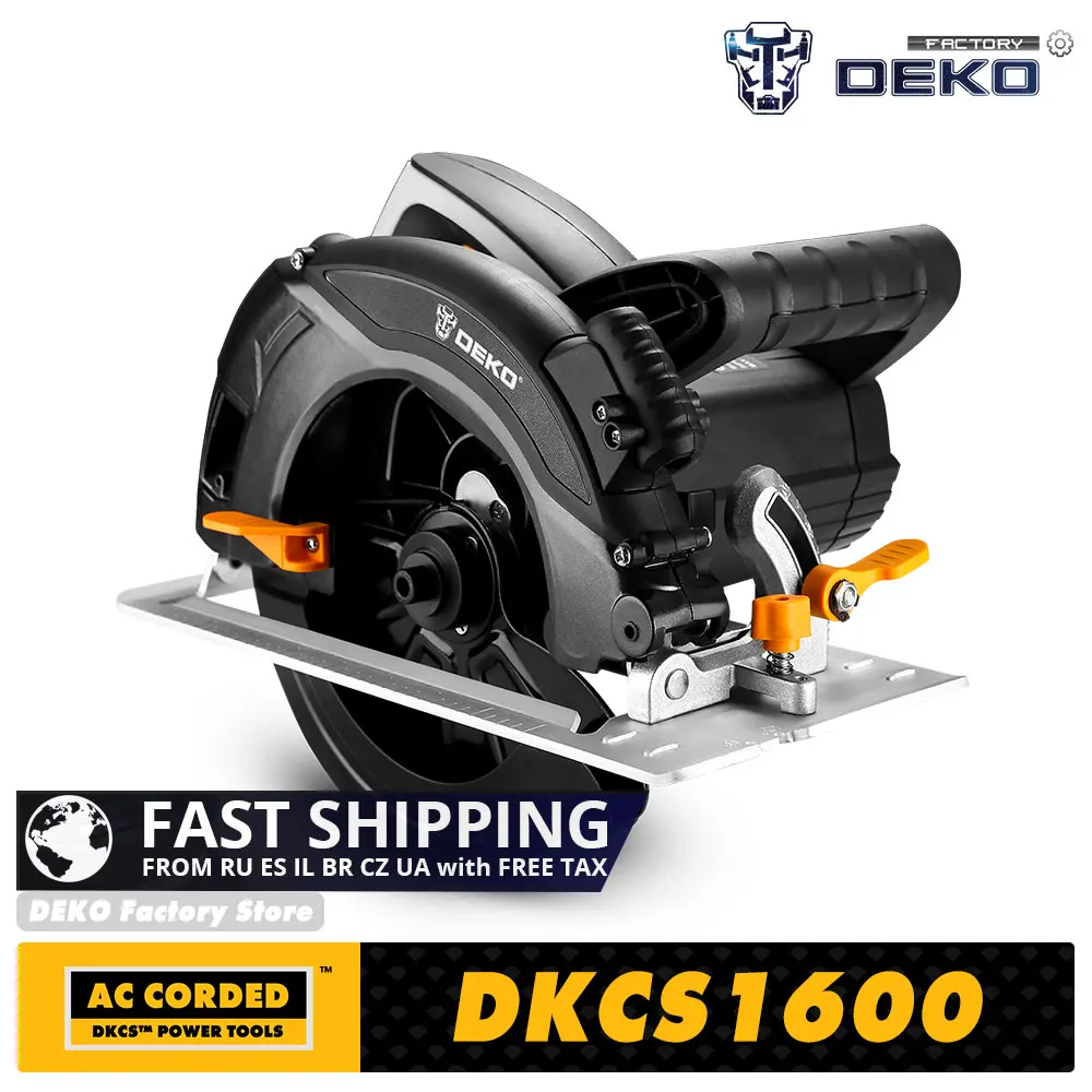 

DKCS1600 CIRCULAR SAW WITH LASER/SCALE RULER/BLADE/DUST PASSAGE HIGH POWER MULTI-FUNCTION POWER TOOLS ELECTRIC JIGSAW DEKO