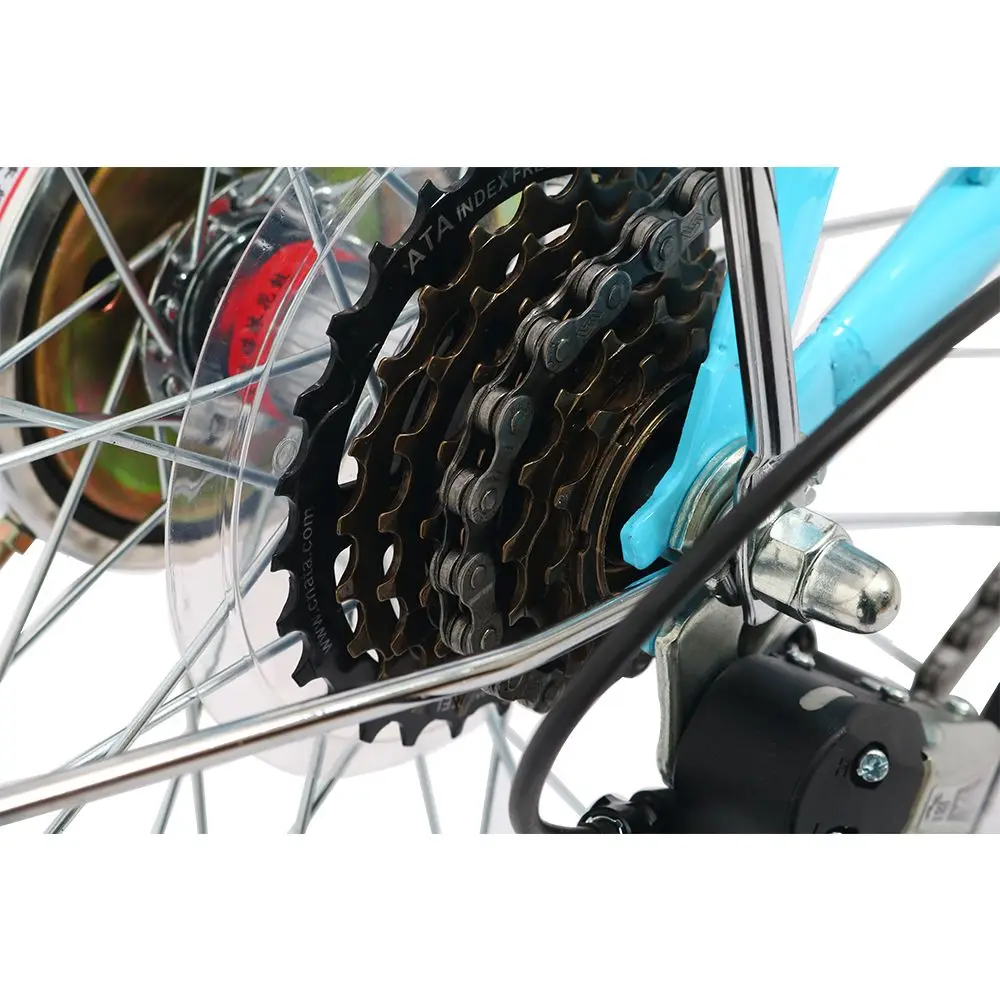 26-дюймовый модный велосипед 7-скоростной женский ретро городской со стальной