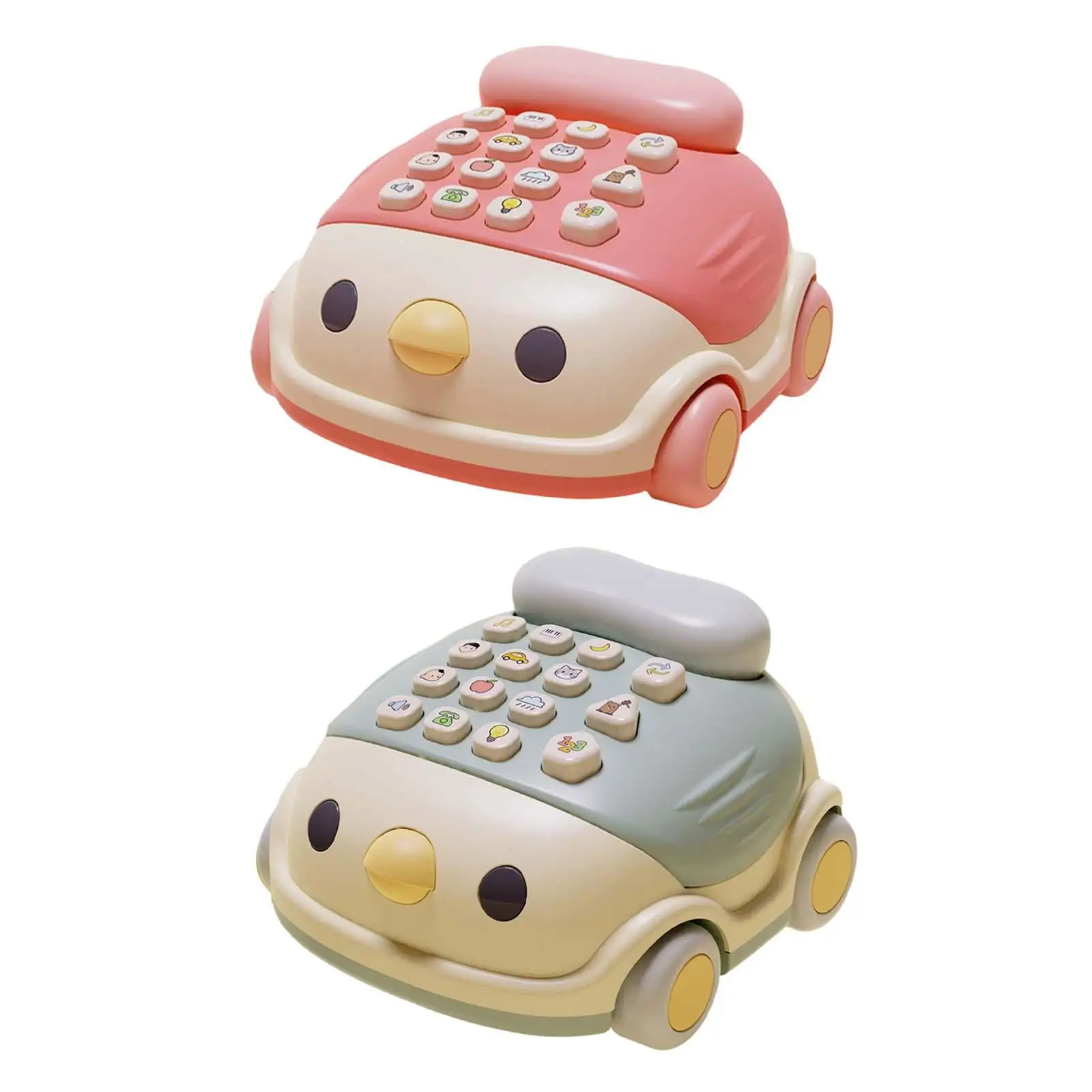 Мультяшная детская игрушка для телефона музыкальная развивающая с курицей