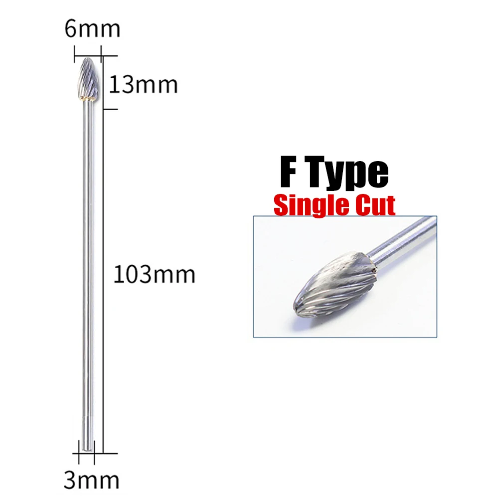 Новые борфрезы 3x6x100 мм одинарная резка карбид вольфрамовой стали гравировка