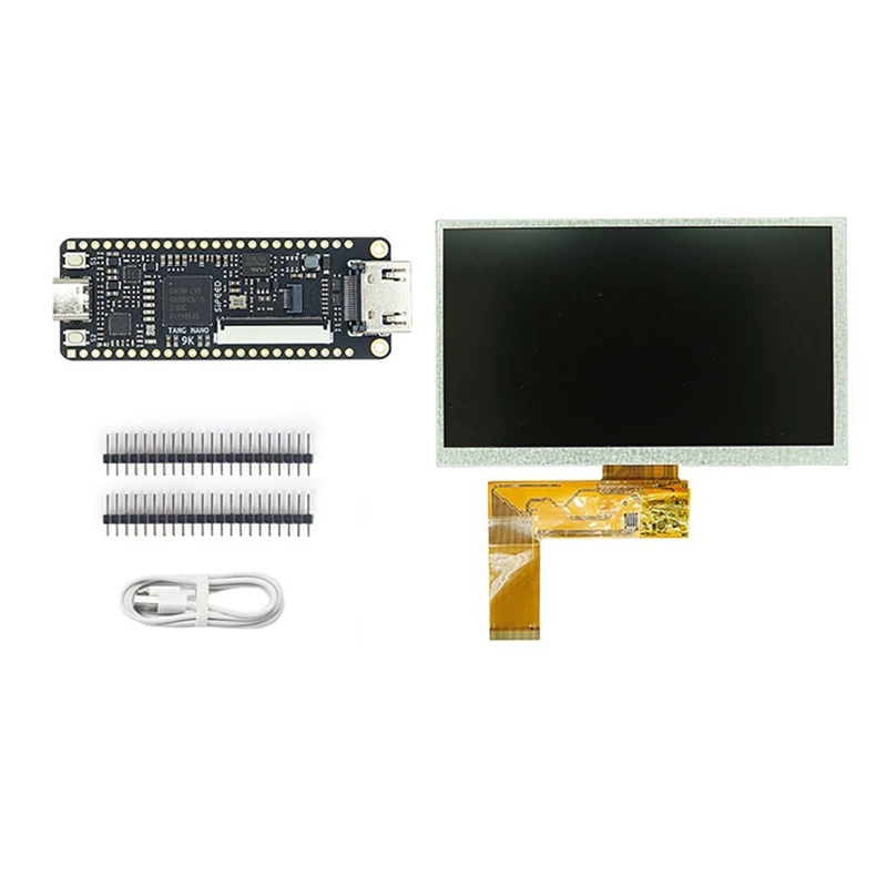 

For Sipeed Tang Nano 9K Gaoyun FPGA Development Board+7 Inch Screen+2.54Mm Pin Header GW1NR-9 RISC-V RV Kit