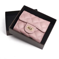 womens luxury design wallets folde purses genuine leather fashion short money clutch bag wallet latch hasp purse small wallet