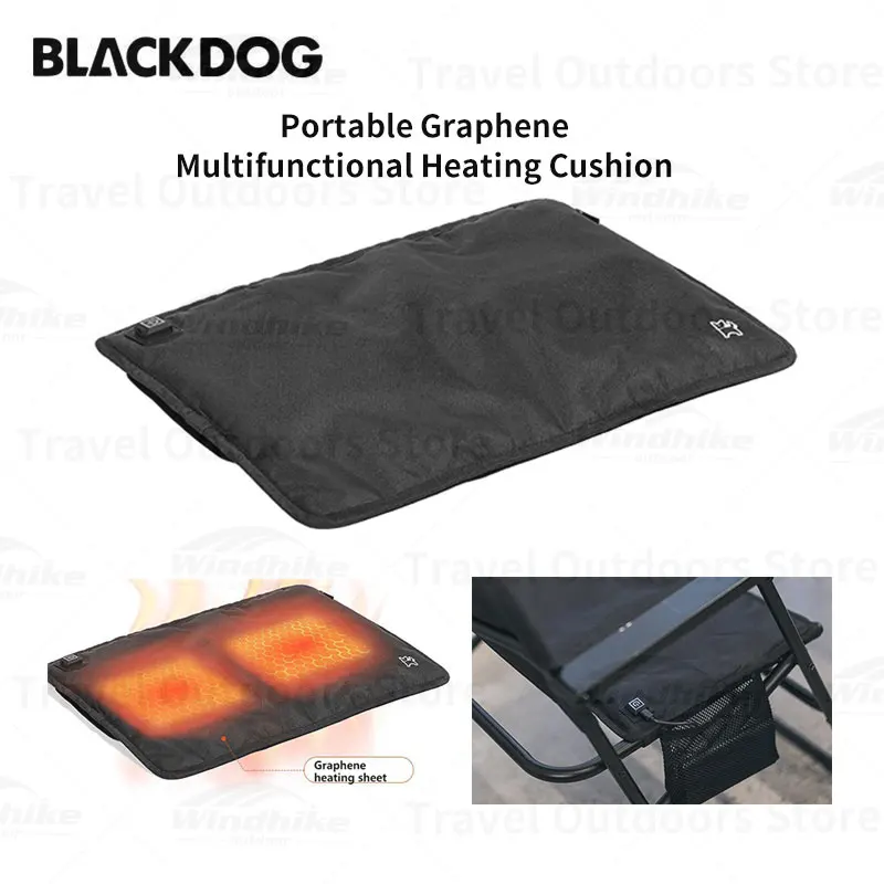 

Naturehike-BLACKDOG портативная многофункциональная нагревательная Подушка с зарядкой через USB, сохраняющая тепло стул 55 ℃, нагревательная подушка