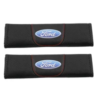 2pcs leather look car seat belt cover harness pad shoulder pads seatbelt cushion for ford auto