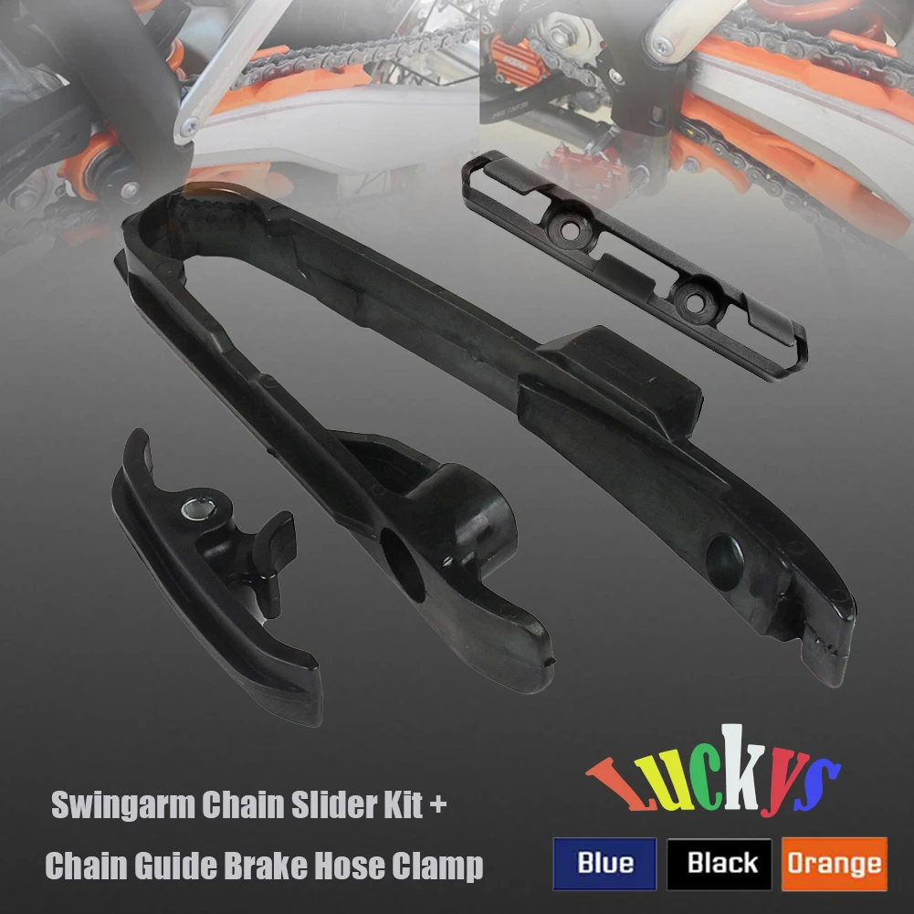 Комплект слайдеров цепи мотоцикла с направляющей зажим тормозного шланга для KTM