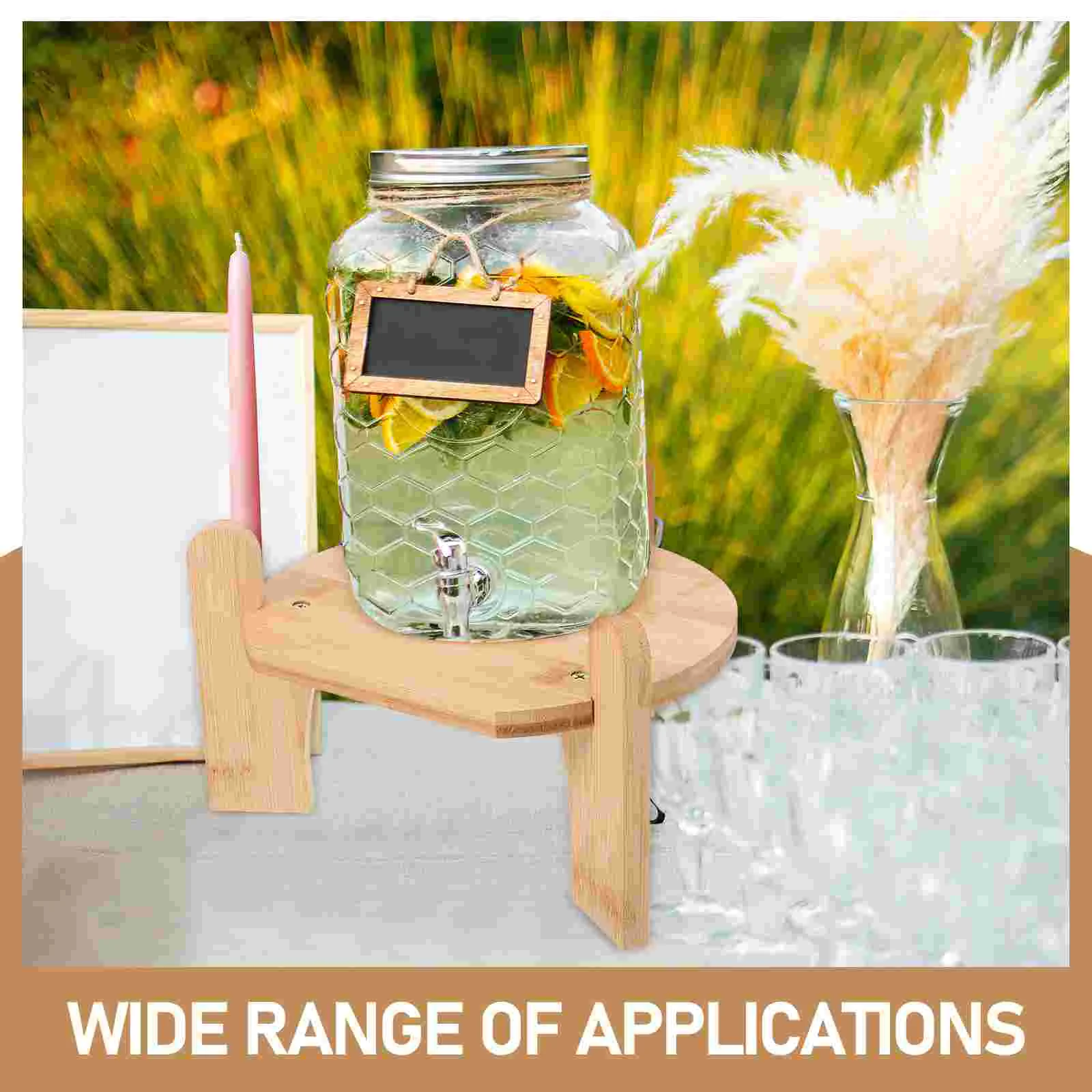 Стойка для диспенсера напитков Бамбуковая подставка Основание чая Подставка