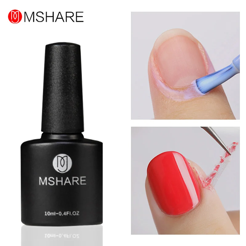 

MSHARE 10ML Peel Off Latex Tape Anti-overflow Cuticle Nail Skin Protector Odor-Free Nail Polish Nail Art Care Tool Glue