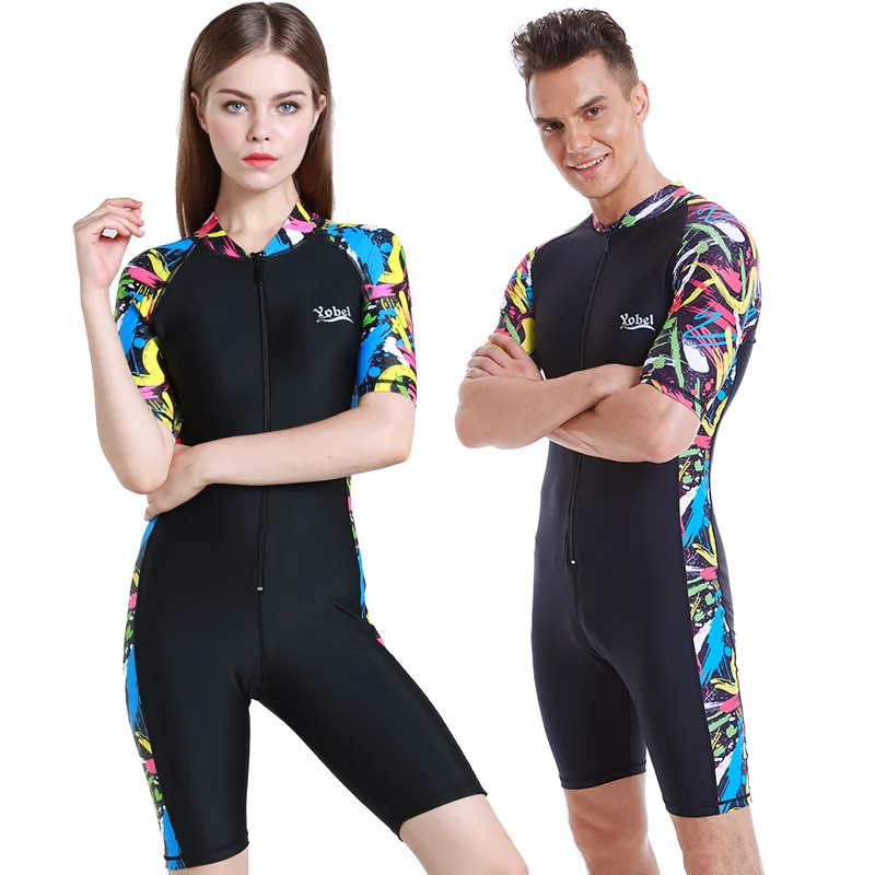 

Quick drying One Piece WaterSport Swimsuit Professional Waterproof Surfing Suits Beach Wear Women Summer Bathing Suits With Pad