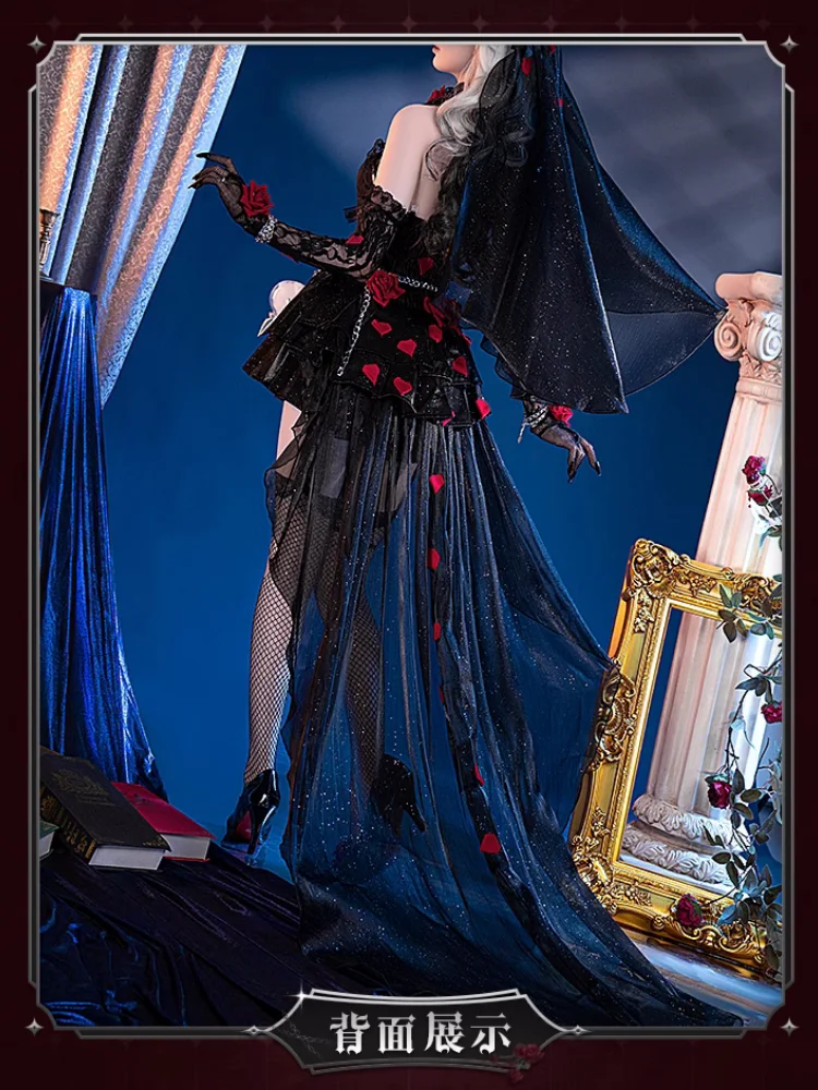 Ада Месмер Косплей Identity V Аниме Женское Сексуальное Черное Платье Костюм