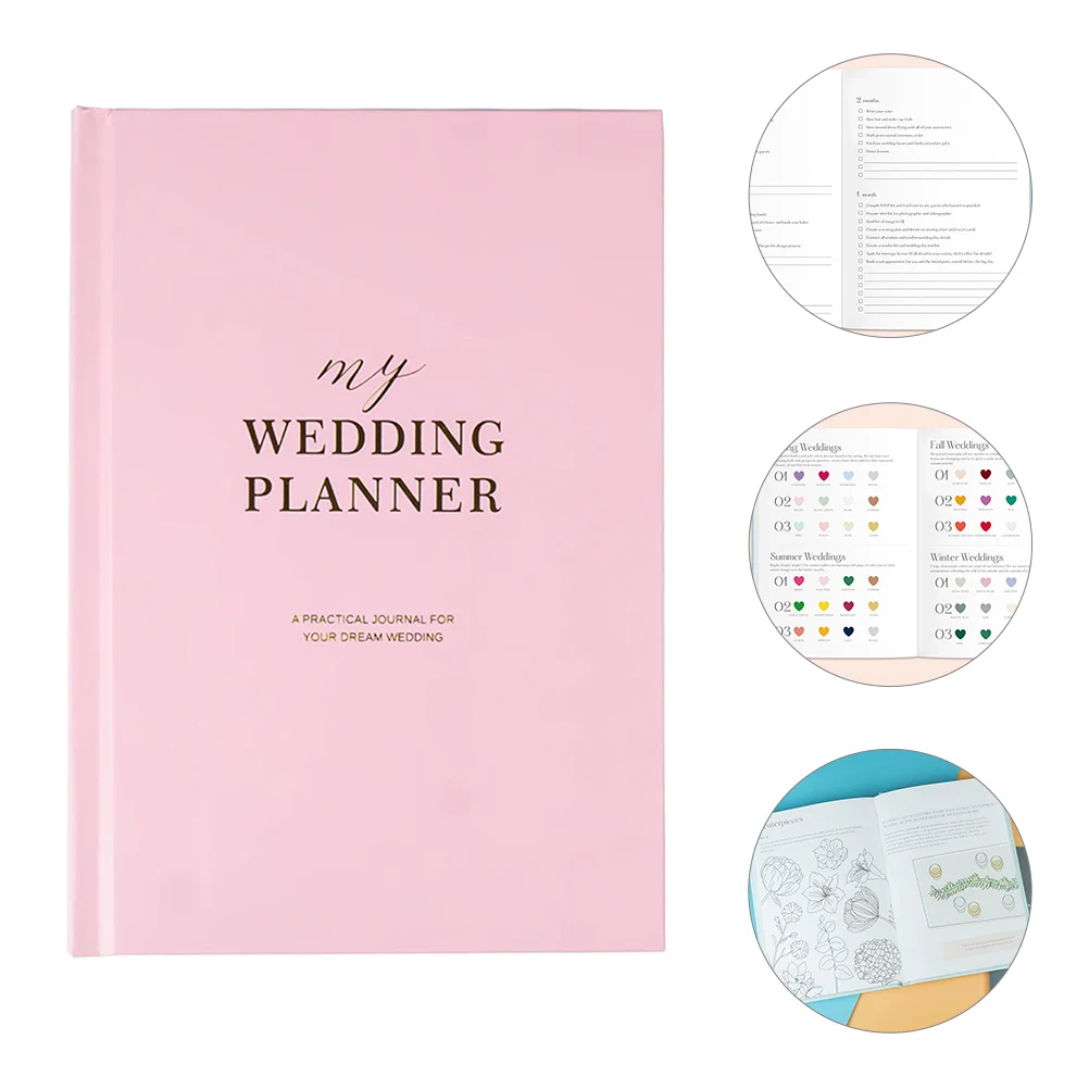 

Wedding Book Bride Notebook Journal Planning Planner A5 Diary Bridal Shower Gift Gifts Calendar Binder Coil Organizer