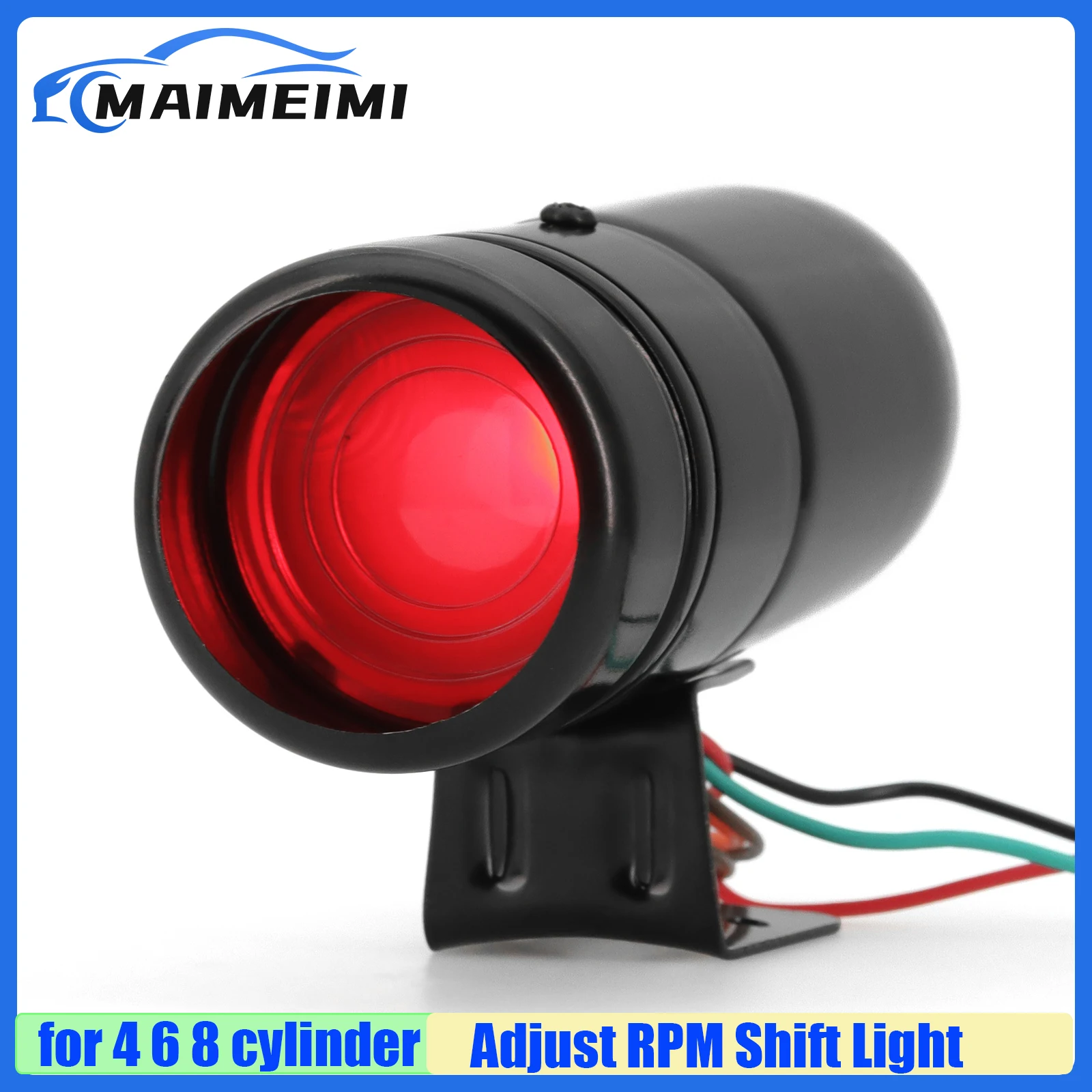 Универсальный регулируемый тахометр 1000-11000 об/мин предупреждающий световой