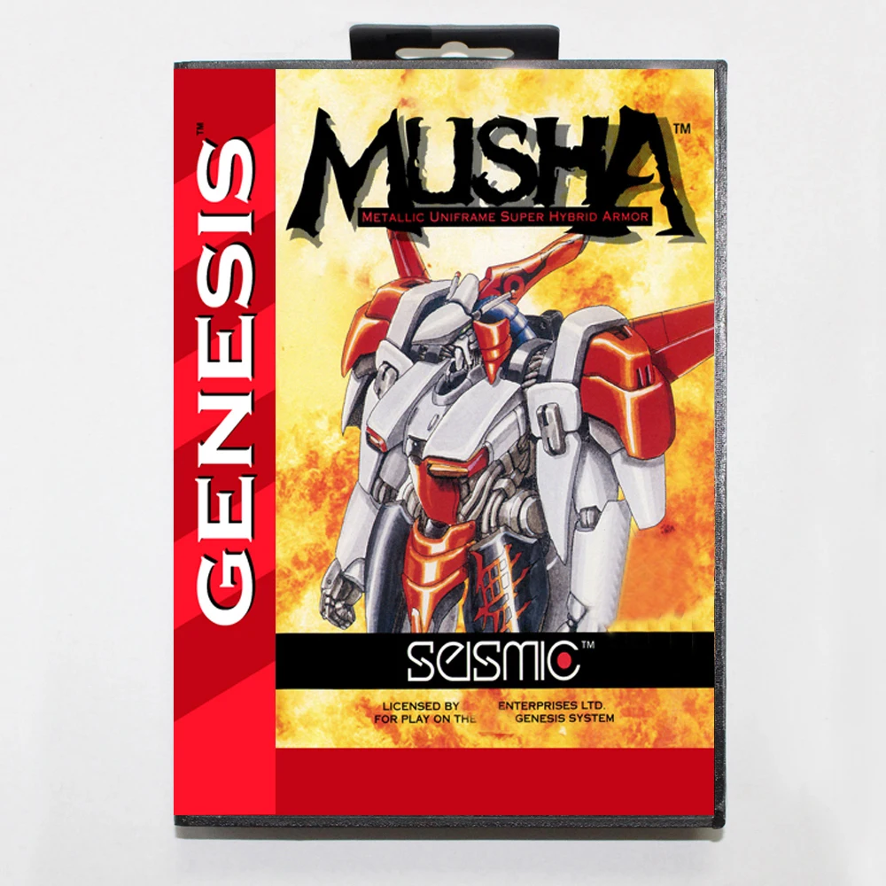 Игровая карта MUSHA MD с индивидуальной коробкой US для 16-битной консоли Sega Megadrive Genesis