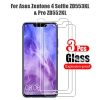 3pcs 9d tempered glass for asus zenfone 4 selfie zd553kl pro zd552kl screen protector hd film