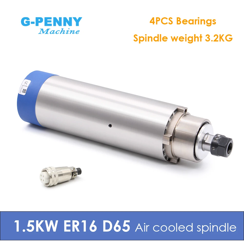 

G-PENNY 1.5kw ER16 65mm двигатель шпинделя с воздушным охлаждением