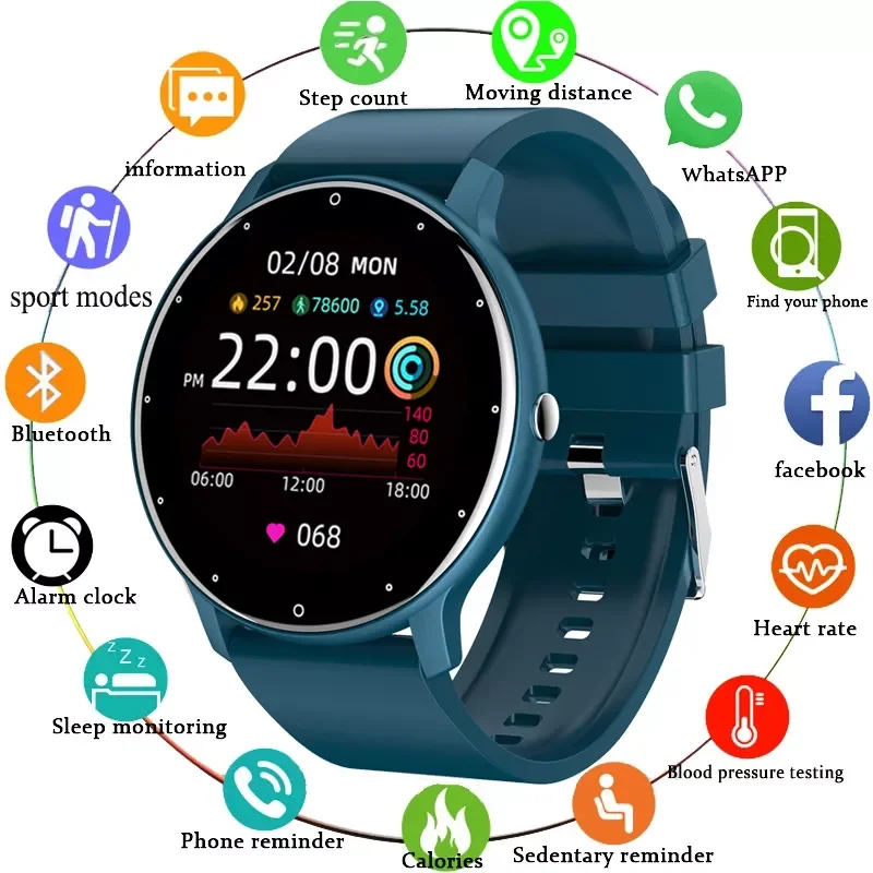 

2022CanMixs 2022 Fashion Smart Watch Ladies Heart Rate Blood Pressure Multifunctional Sport Watch Men Woman Waterproof Smartwatc