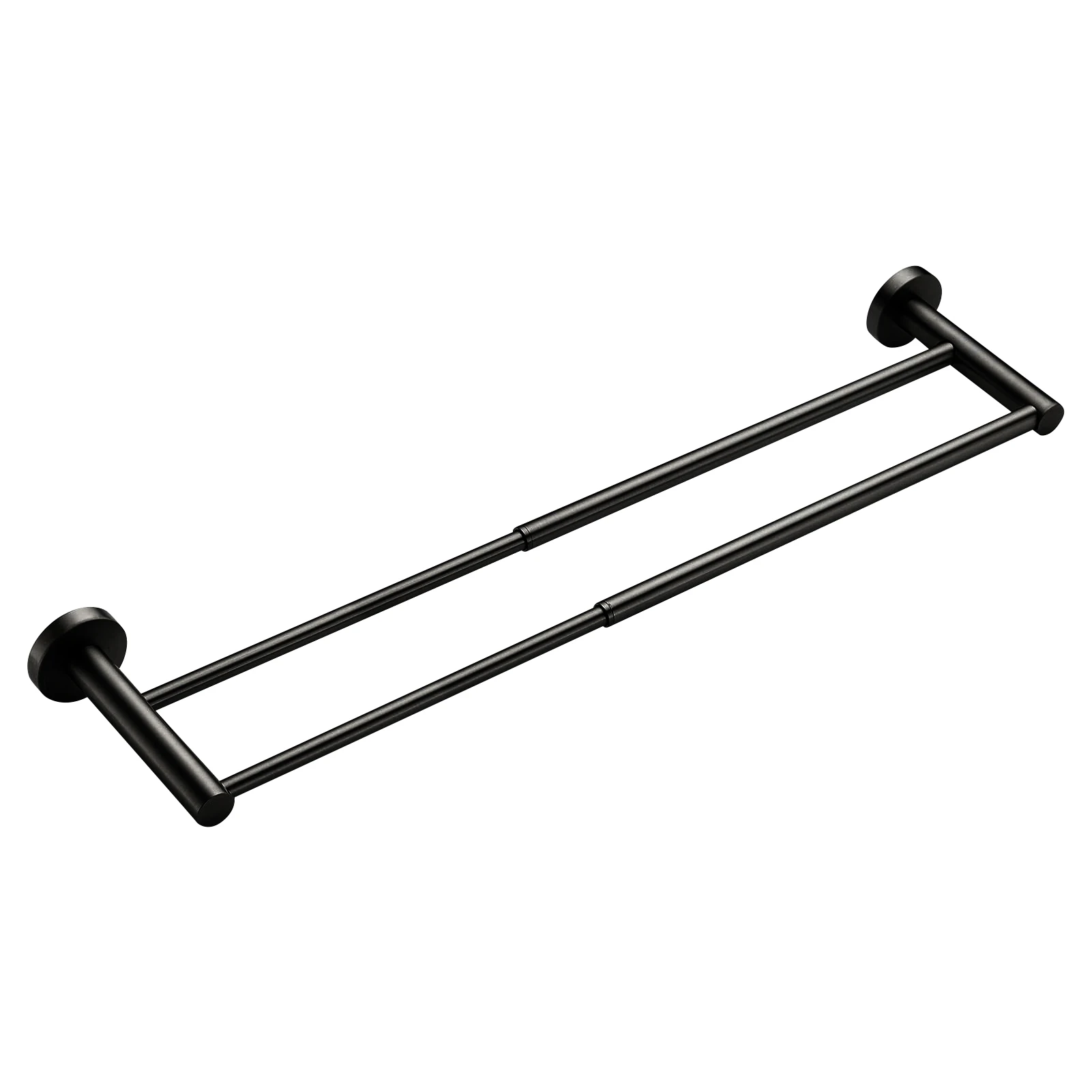 

Hanger Kitchen Stainless Steel Double Rod Rack Durable Adjustable Length Bathroom Wall Mounted Rail Holder Washroom Towel Bar