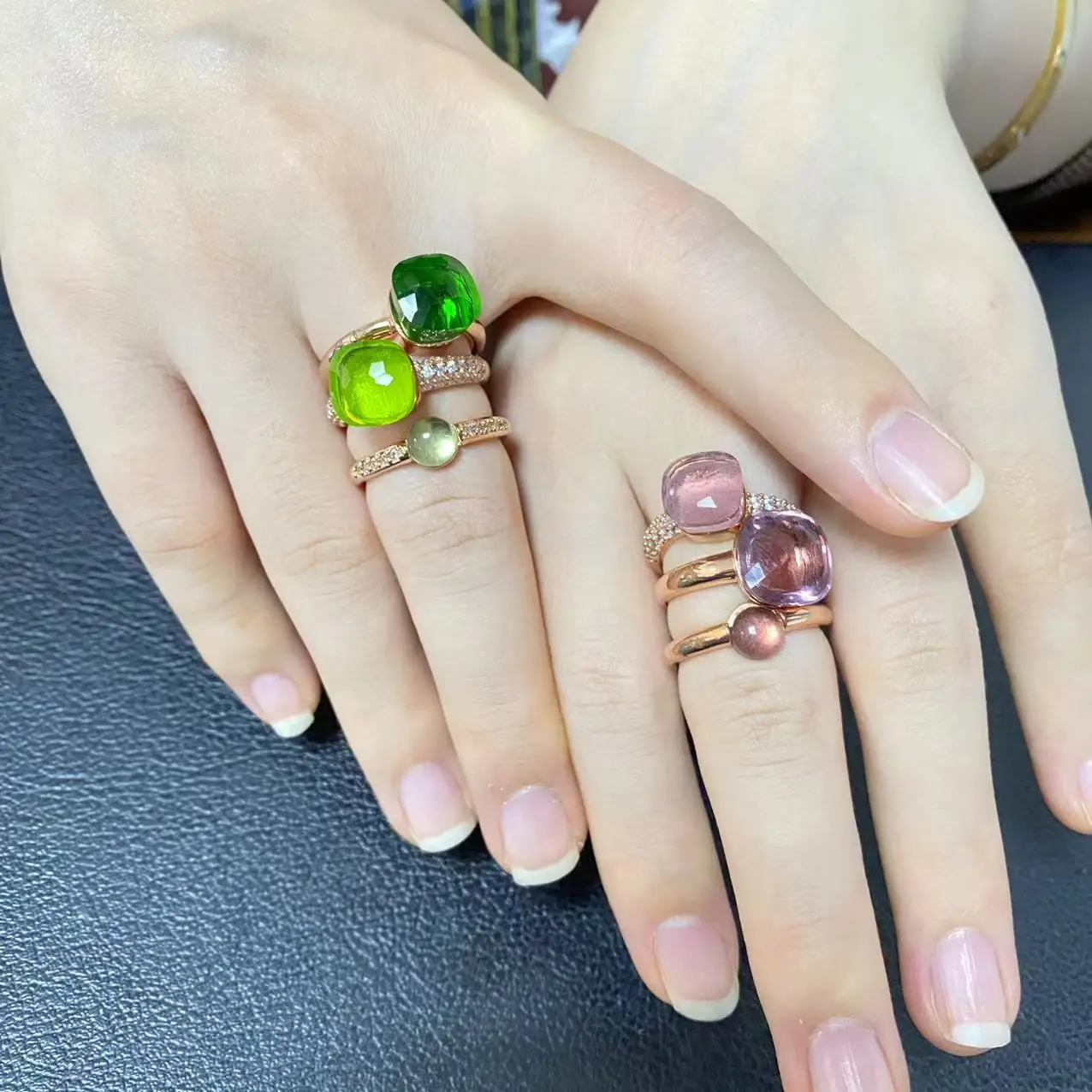 6 шт./компл. классический набор колец Нудо штабелирование разные цвета