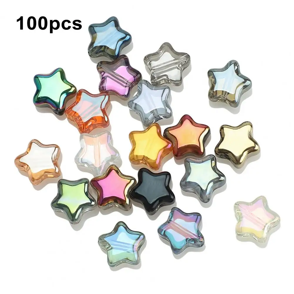 Стеклянные бусины в форме звезды для изготовления ювелирных изделий красивые