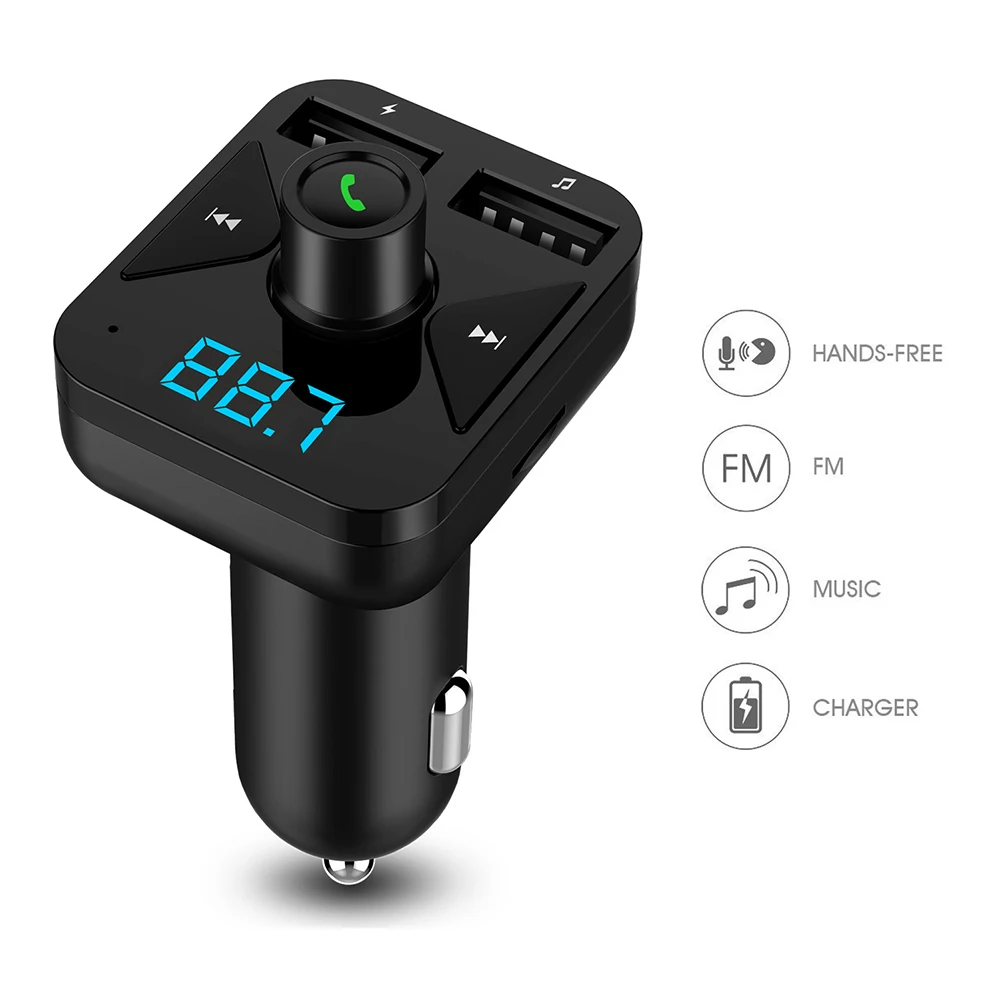 

Bluetooth MP3 Car Player Car Hands-free FM Transmitter LEd 3.4A USB Phone Charger 32GB Wireless Receiver Electronics Accessory