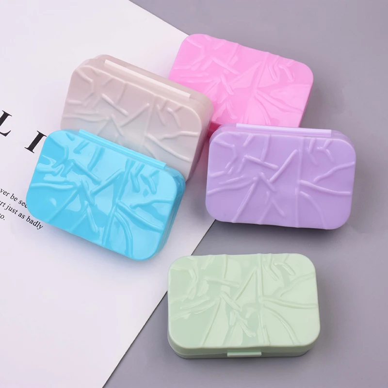 Красочный Пластиковый Футляр Для Контактных Линз Семейный Набор