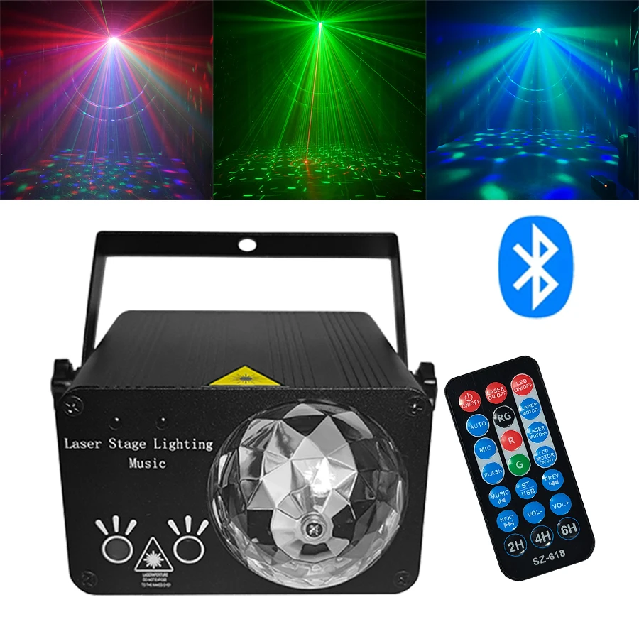 LED pattern magic ball laser projector bluetooth remote control stage lighting effect DJ disco party wedding lights