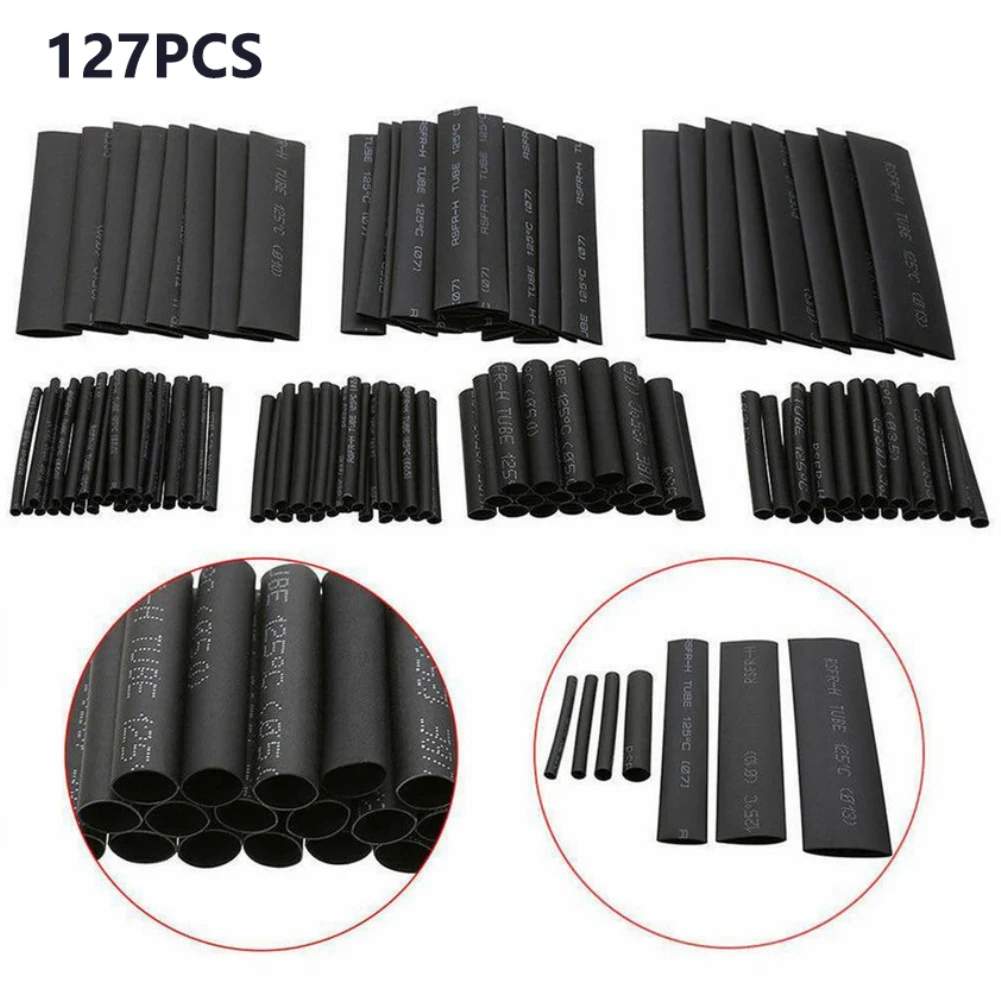 

127pcs Heat Shrink Tube Kit 2:1 Shrinking Wrap Tubing Wire Protection Cable Assorted Waterproof Shrinkable Insulation Sleeving