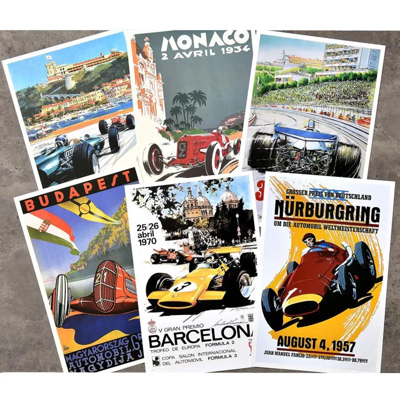 6 листов/комплект настенные наклейки в стиле ретро