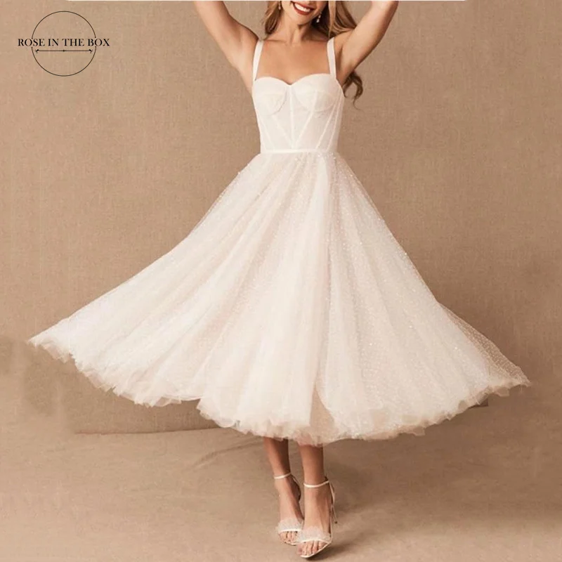 

Платье Свадебное на тонких бретельках, ТРАПЕЦИЕВИДНОЕ, из тюля