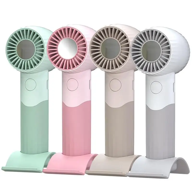 

Hand Held Fan Turbine USB Rechargeable Portable Small Fan With Base Hand Fan 3 Speeds Adjustable Personal Fan Battery Operated
