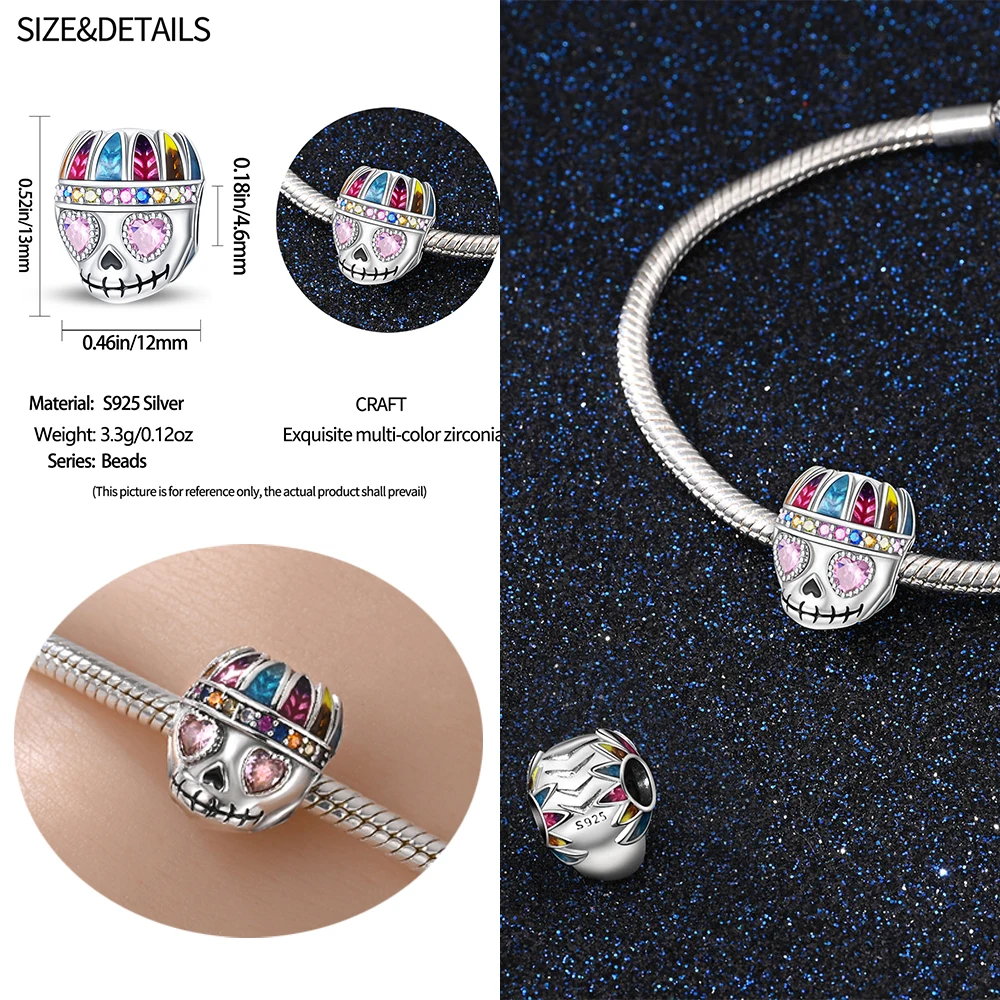 Стерлингового Серебра 925 волшебная книга шляпа ведьмы и корона светящийся череп