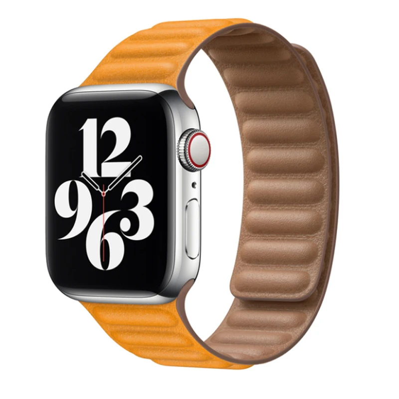 

Ремешок кожаный магнитный для apple watch band 42 мм 38 мм, браслет для iWatch series 6 SE 5 4 3 2 1 44 мм 40 мм