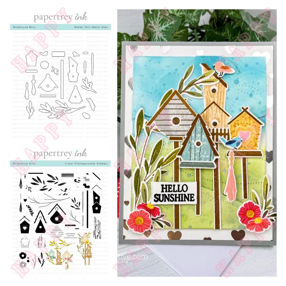

Birdhouse Bliss Metal Cutting Dies And Stamps Decoration For DIY Scrapbook Diary Album Paper Template Card Embossing Handcraft