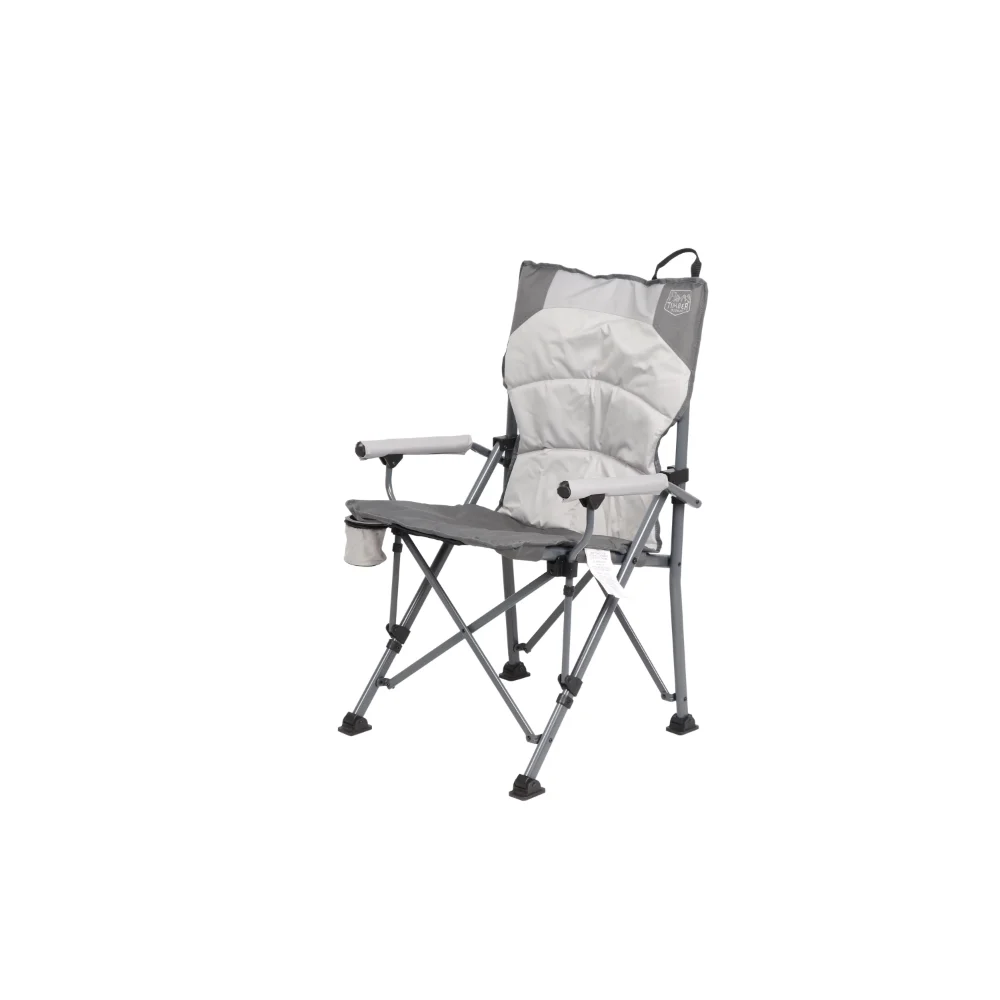 

Wisteria Hard Arm Chair, Gray, Adult,Made with Durable 600D Polyester Fabric Sturdy Steel Frame with Powder Coating