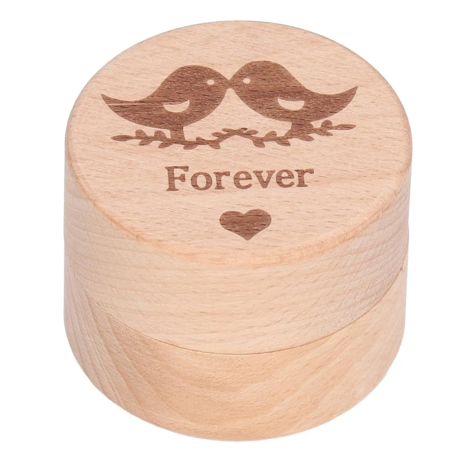 Небольшая круглая античная деревянная коробка для помолвки жены портативный