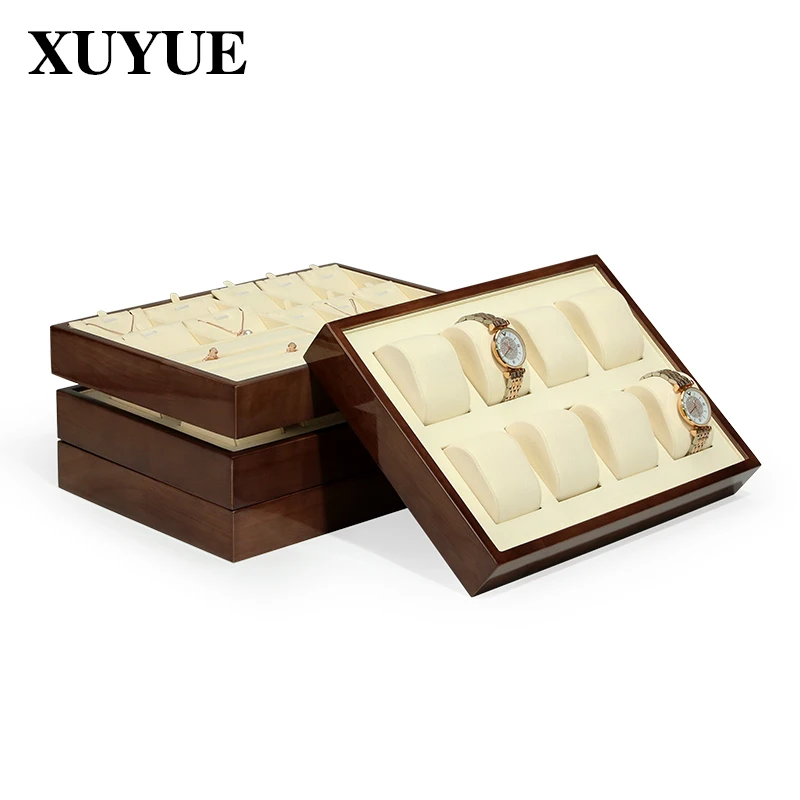 Watch live display box high-end window display props watch household solid wood storage box watch storage box