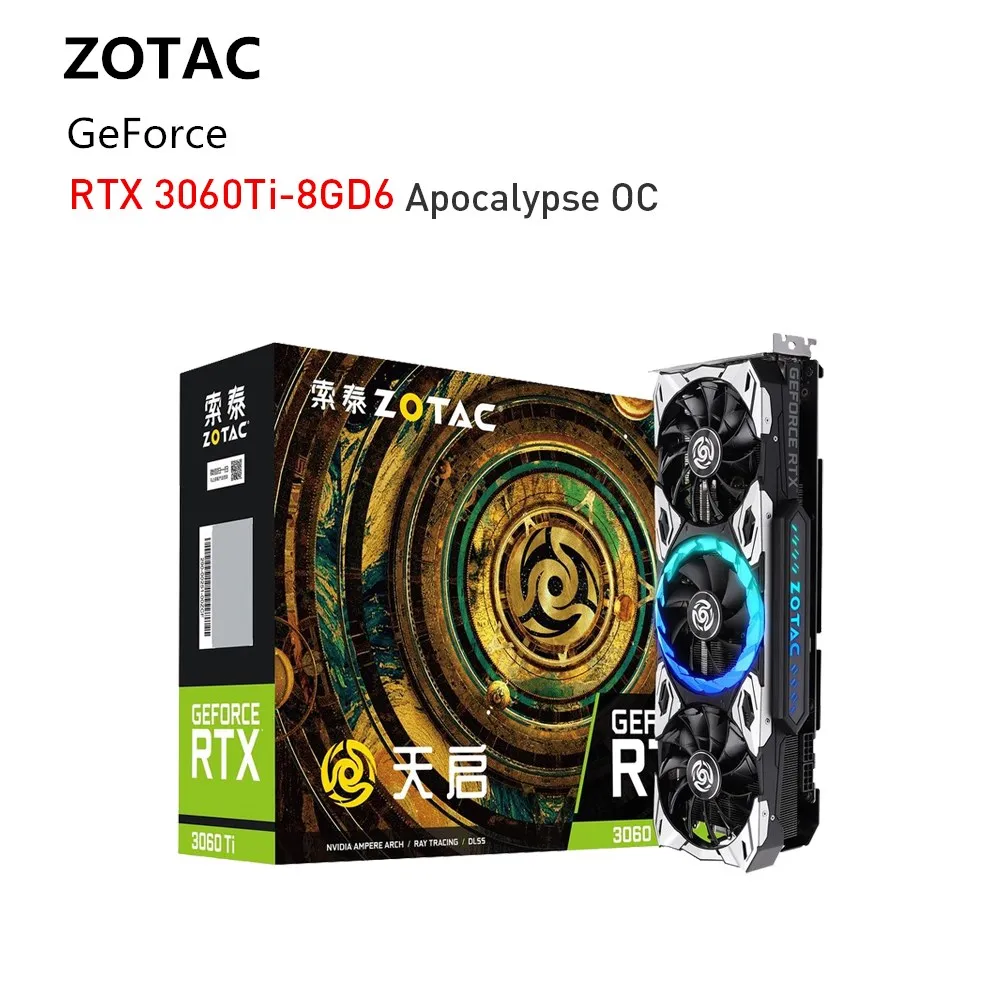  Видеокарта ZOTAC GDDR6 rtx 3060 3060Ti 3070 TI 3080 TI 8 ГБ