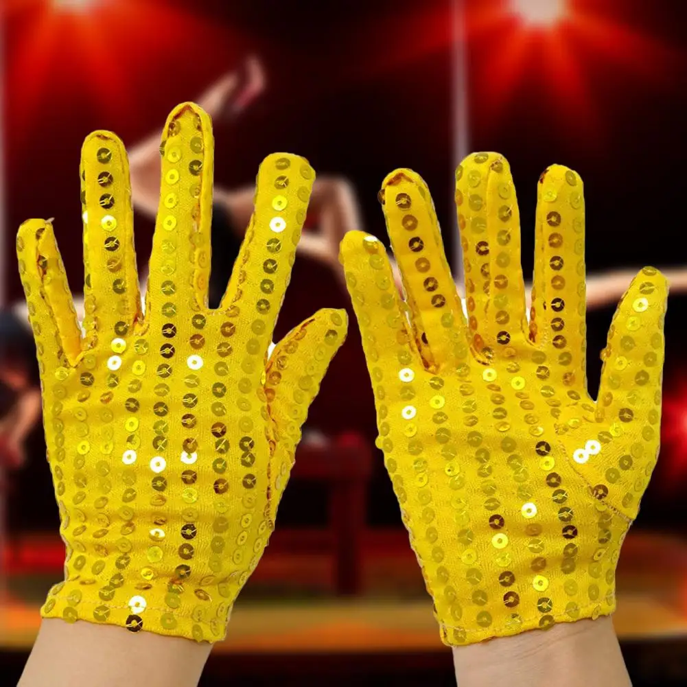 

Stretch Gloves Women Sparkly Crystal Mesh Long Gloves Dancer Singer Nightclub Dance Stage Show Accessories
