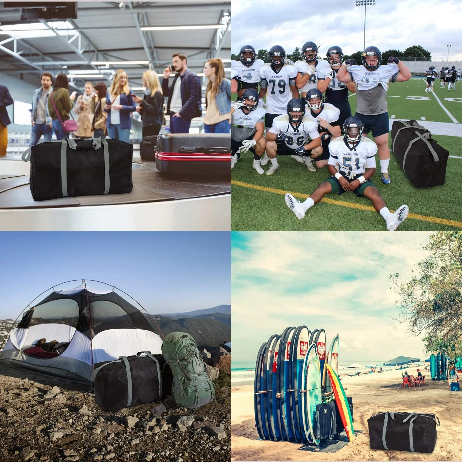 IFARADAY Unisex Travel Bag 32.5 Large Capacity Foldable Duffle Bags Waterproof Multifunctional Carry on Luggage for Storage/Camp