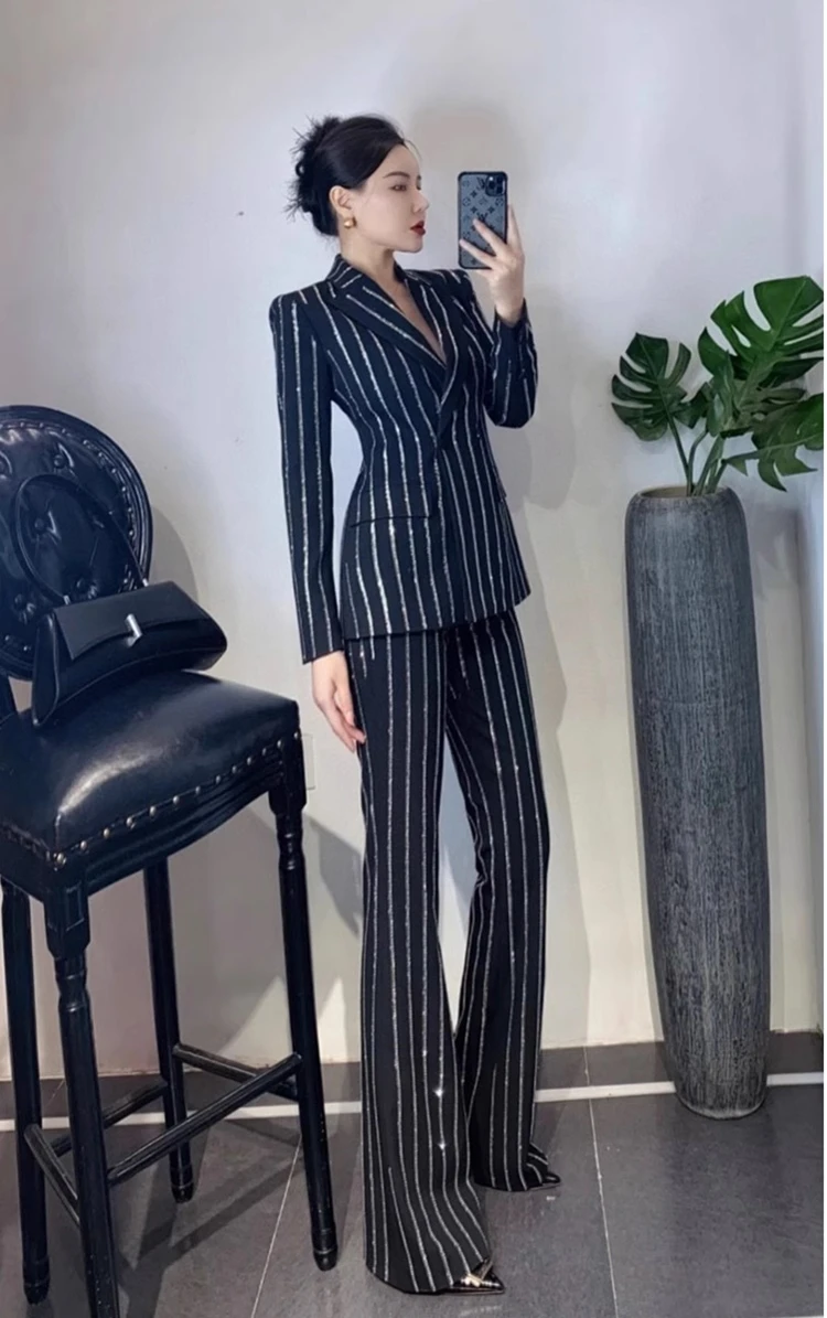 Новые весенне-осенние офисные женские брендовые пальто для девочек комплекты