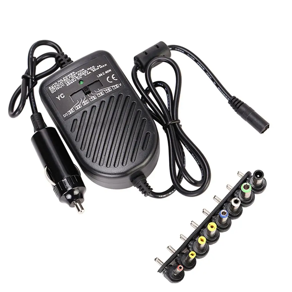 

Car Charger Adapter 15V-24V 80W For Notebook Laptop Black