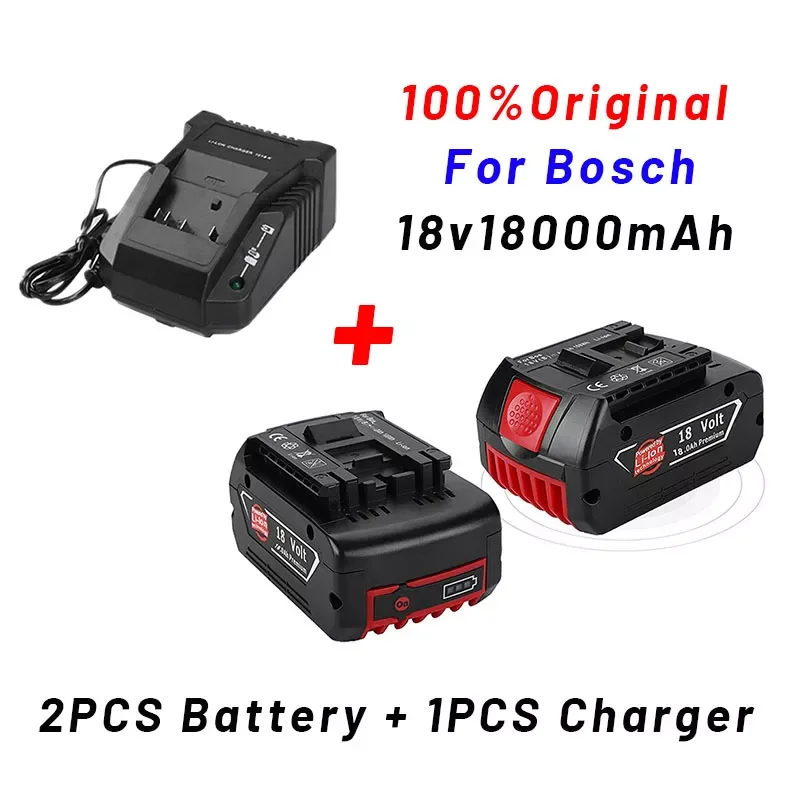 

Аккумуляторная батарея BAT609, литий-ионная батарея 18 в 100% мАч для Bosch 18 в, батарея BAT609 BAT609G BAT618 BAT618G BAT614 с зарядным устройством, 18000
