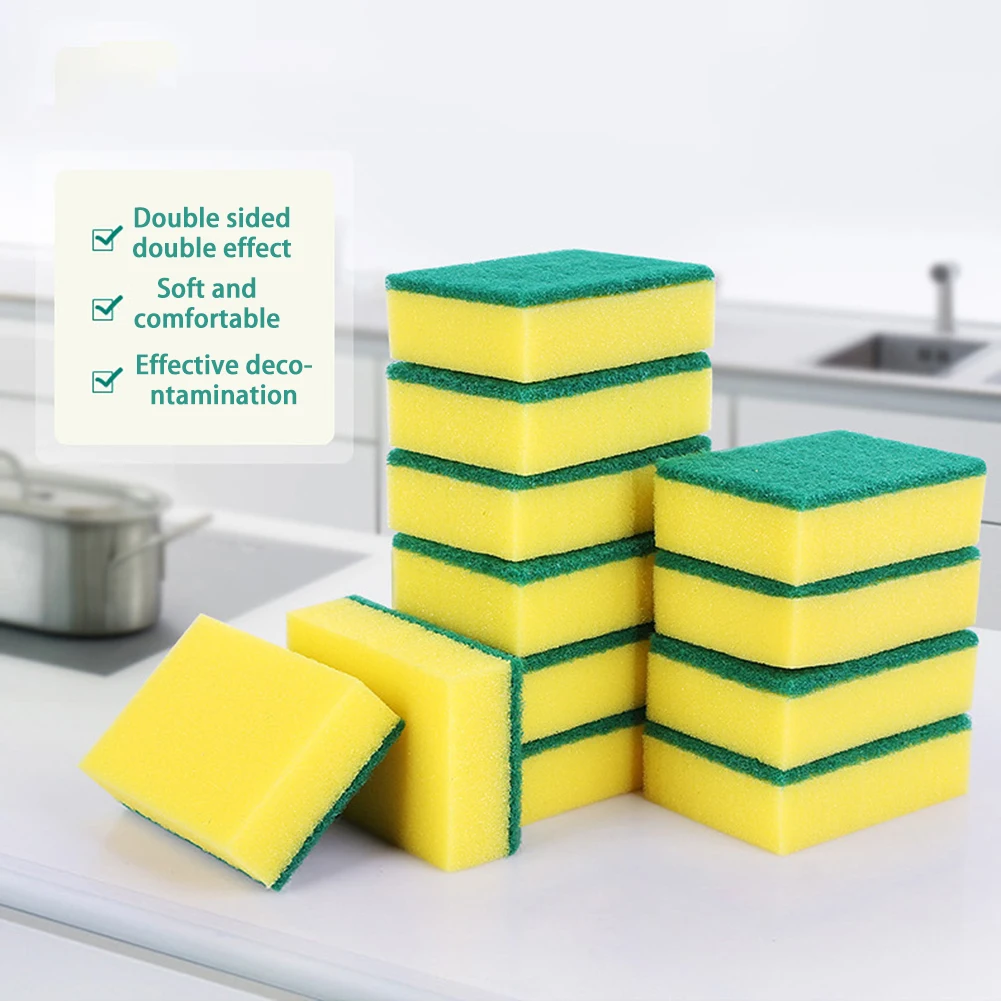 

Kitchen Accessories 2/5Pcs Dishwashing Sponge Kitchen Dish Bowl Pot Pan Cleaning Sponge Brush Washing Wiping Cloth Cleaning Tool