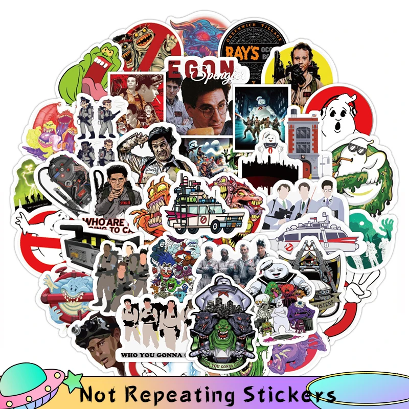 

10/50Pcs/pack Ghostbusters Cartoon Fantasy Movie Graffiti Stickers For Diy Luggage Laptop Phone Case Kids Skateboard Helmet