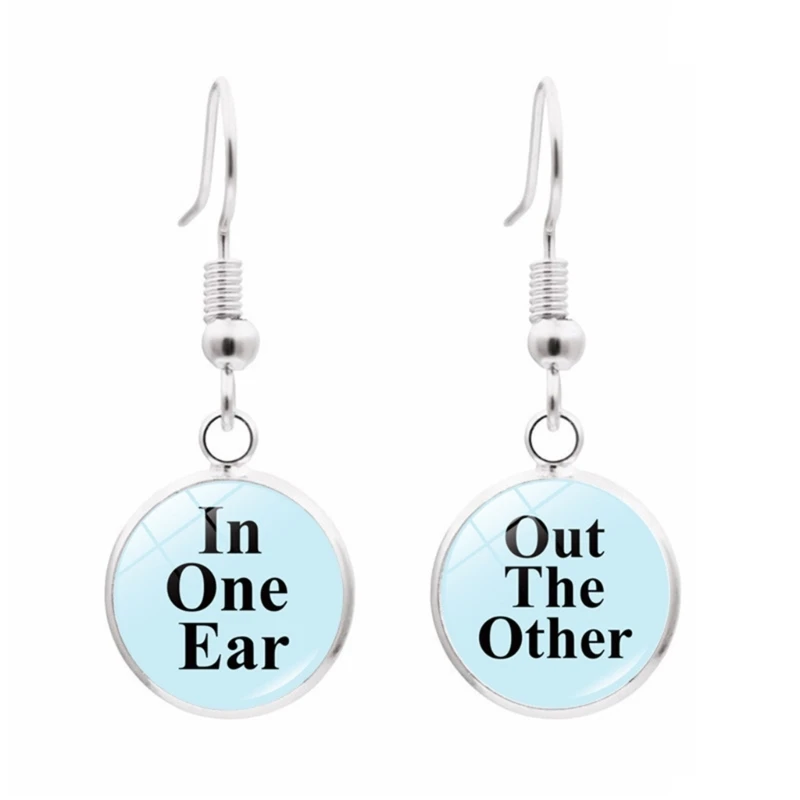 E0BF персонализированные висячие украшения для ушей привлекательные серьги слева