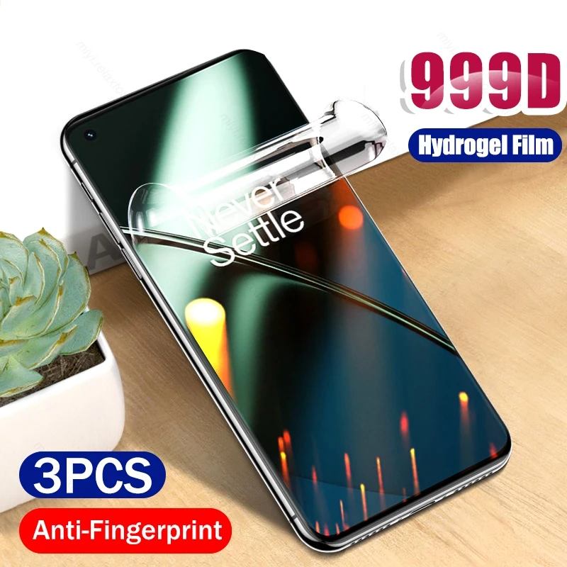 

3 шт. 999D изогнутая мягкая Гидрогелевая пленка для OnePlus 11 5G Sceen, защитная пленка One Plus 11 5G 2023 PBH110 6,7 ", не Glass OnePlus11