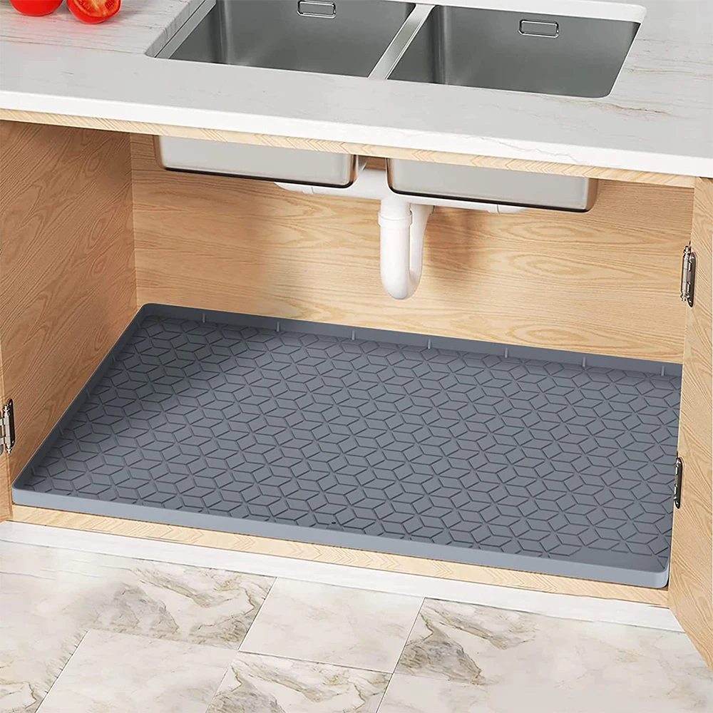 

Silicone Floor Drain Sink Cabinet Liner Waterproof Anti-slip Drying Mat Protector Water Drainer Kitchen Bathroom Accessories