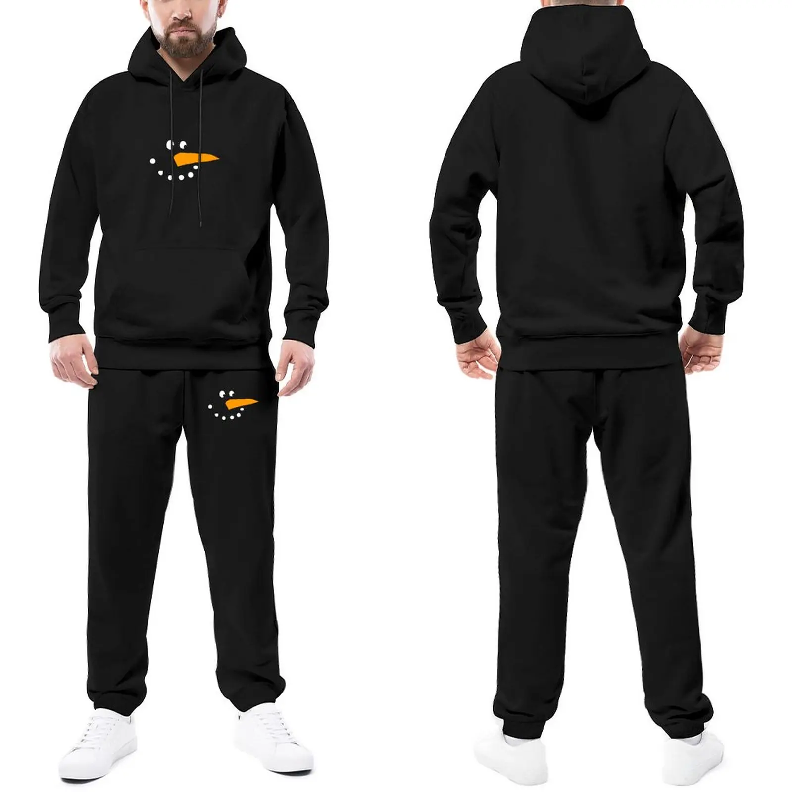 

Christmas Snowman Tracksuit Set Couple Carrot Nose Sweatsuits Two Piece Custom Hooded Set Autumn Retro Jogger Sets