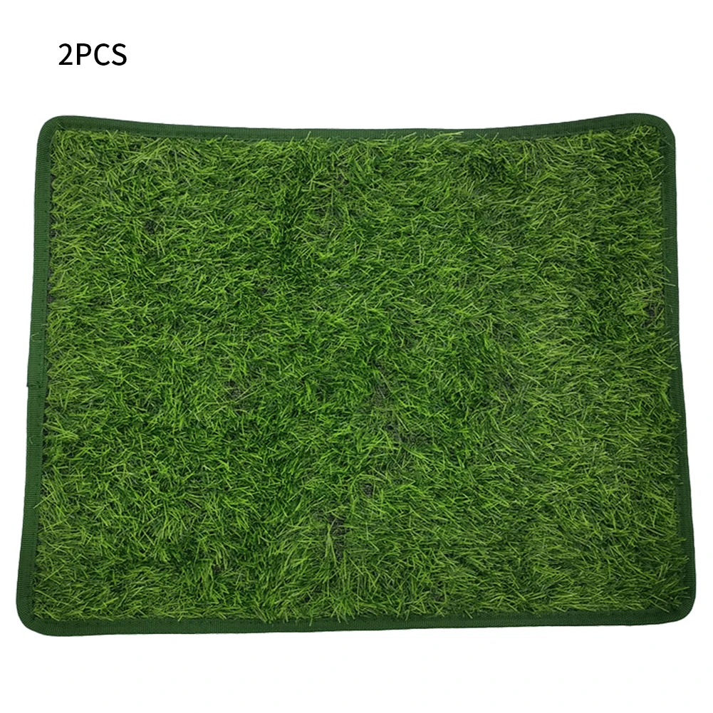 

2pcs Easy Clean Balcony Training Pad Mat Dog Potty Patch Artificial Grass Durable Living Room Replacement Patio Pet Supply Yard